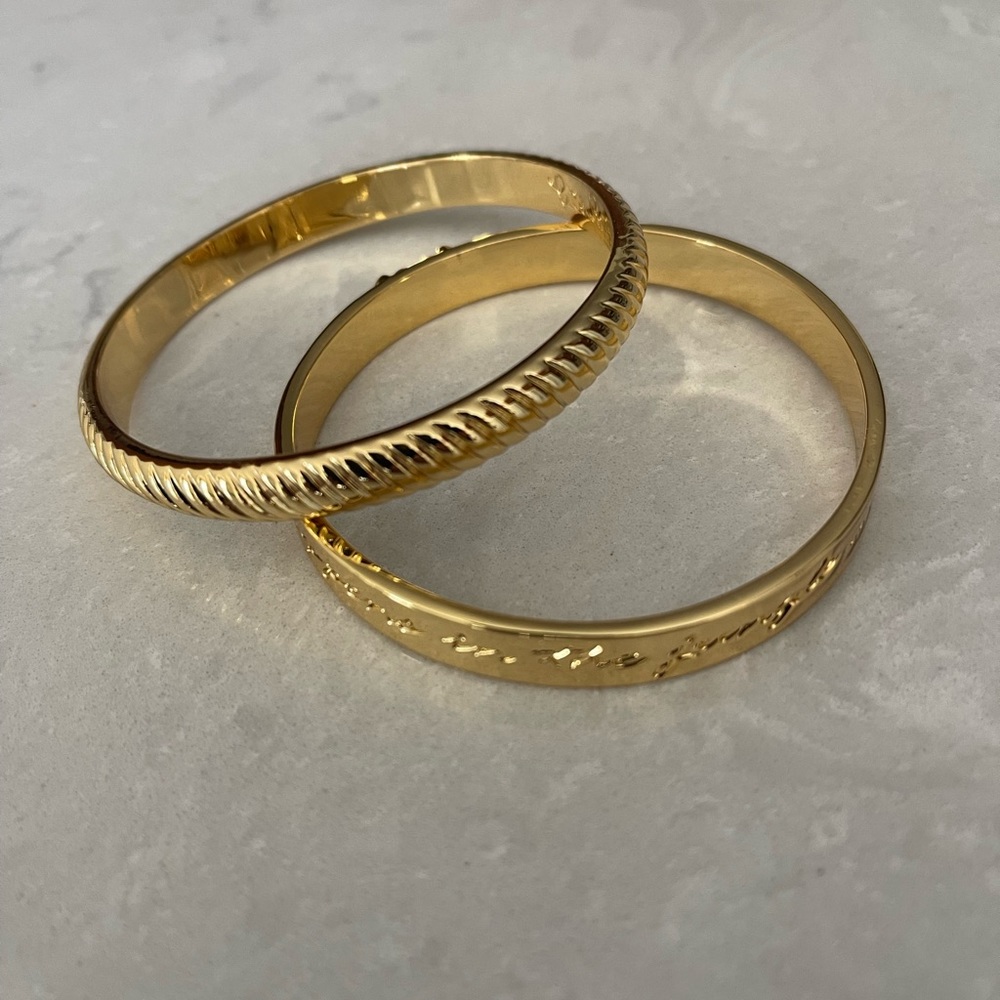 Lilly Pulitzer gold bangles